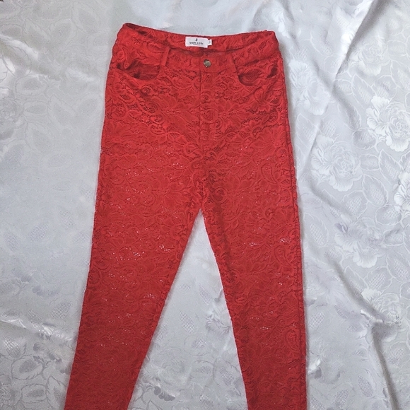 Shane and Justin Runway Lace Pants L - Picture 4 of 10